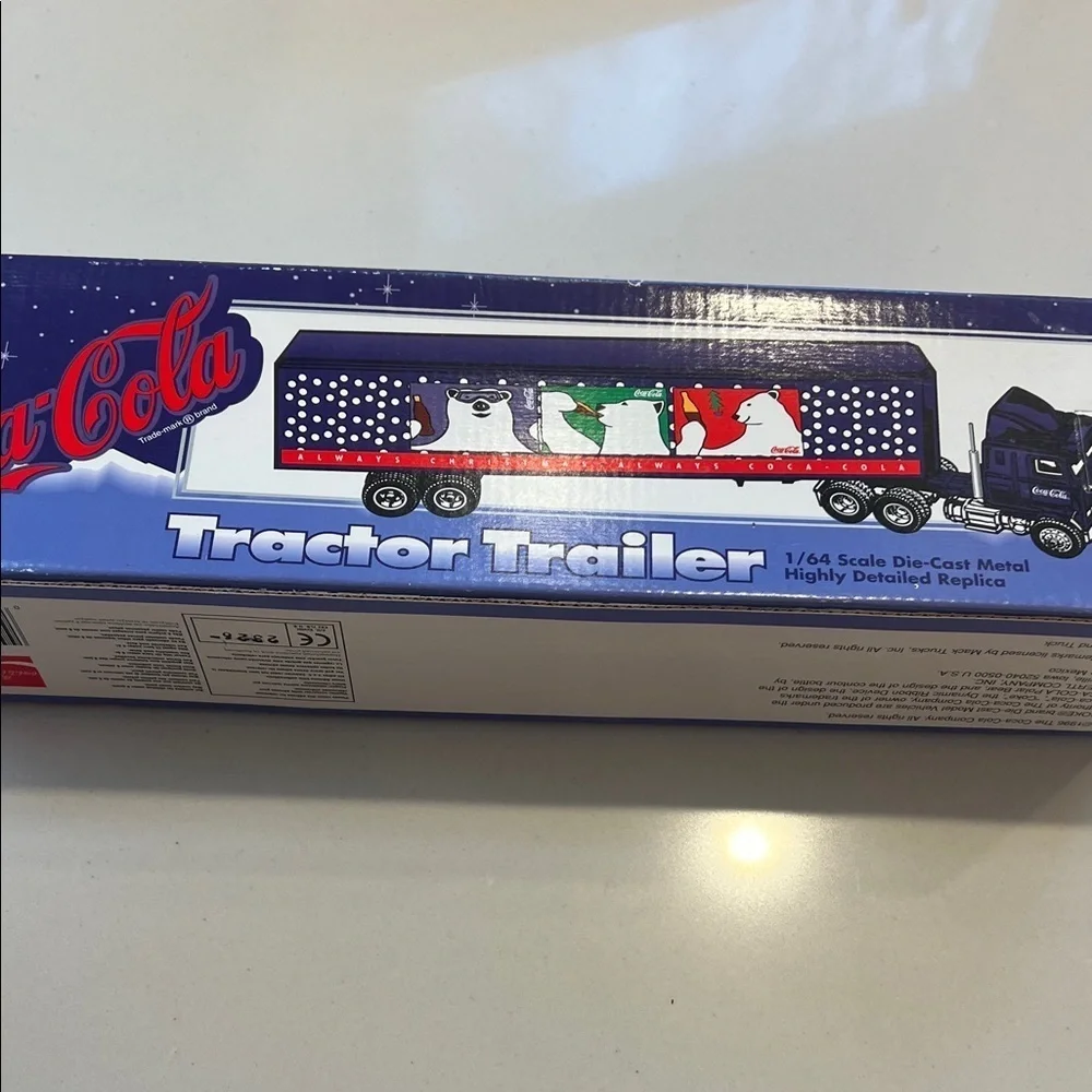 Coca Cola Die-Cast Tractor Trailer - Blue and Red